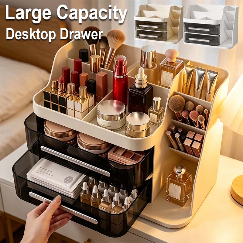 Face Mask Storage Box - Masaüstü Çekmeceli, Gelişmiş Kozmetik Saklama Kutusu,